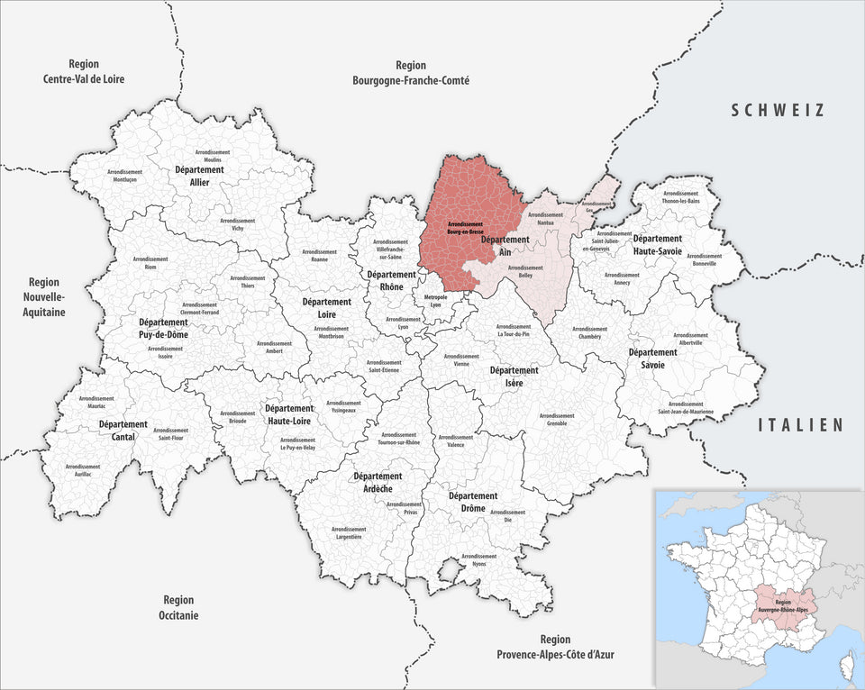 T-shirt Bugey : 6 villes et villages de l’Ain à porter entre lacs et montagnes