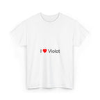T-Shirt "Ich liebe Violett"
