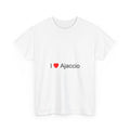 T-shirt I love Ajaccio - vue avant du design