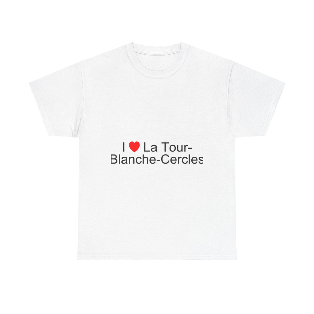 T-Shirt Ich liebe la tour-blanche-cercles