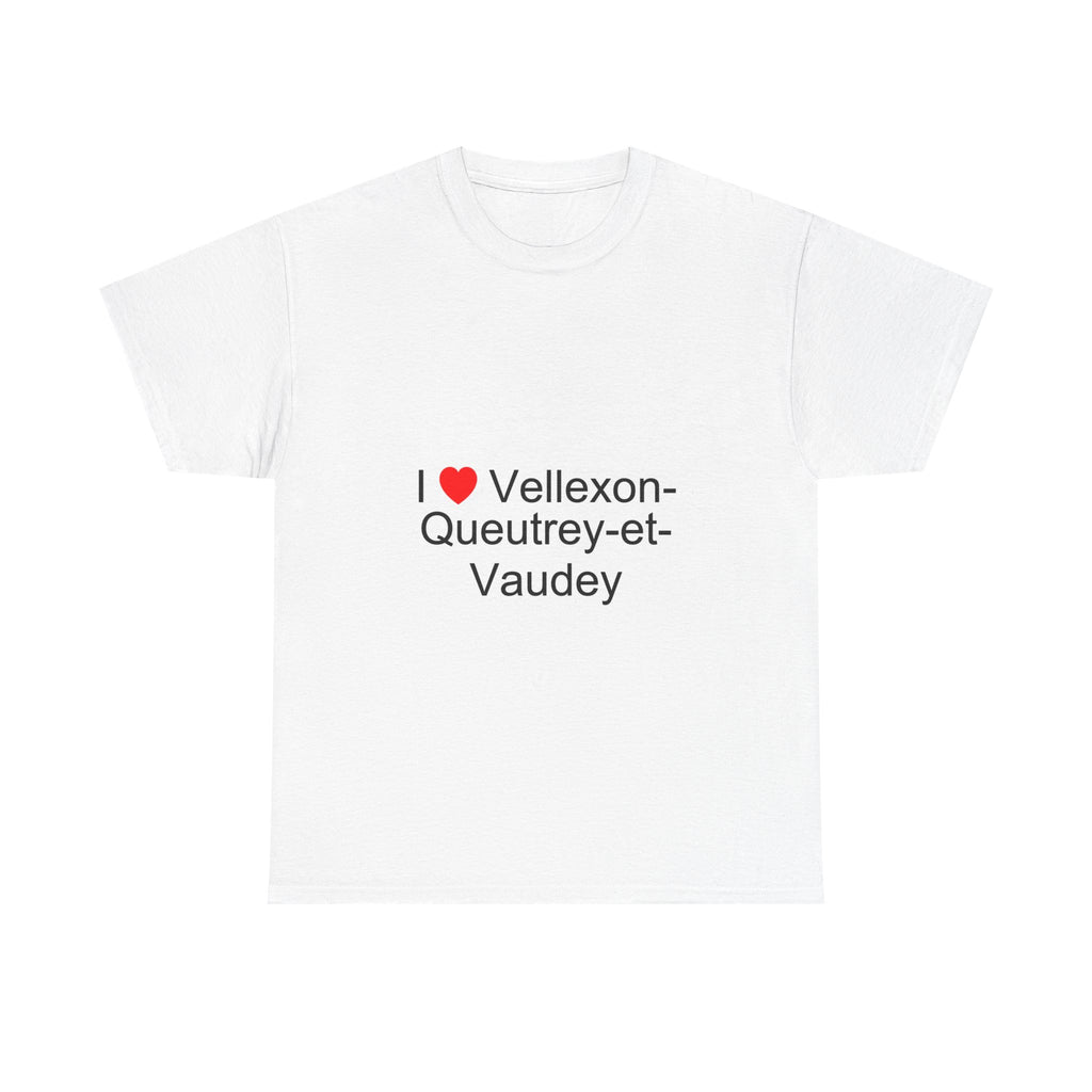 T-shirt I love Vellexon-Queutrey-et-Vaudey