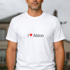 T-shirt I love Ablon porté