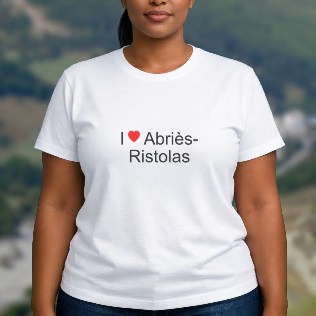 T-shirt I love Abriès-Ristolas porté