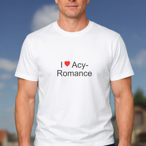 T-shirt I love Acy-Romance porté
