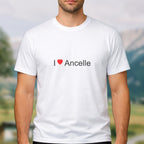 T-shirt I love Ancelle porté