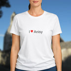 T-shirt I love Anisy porté