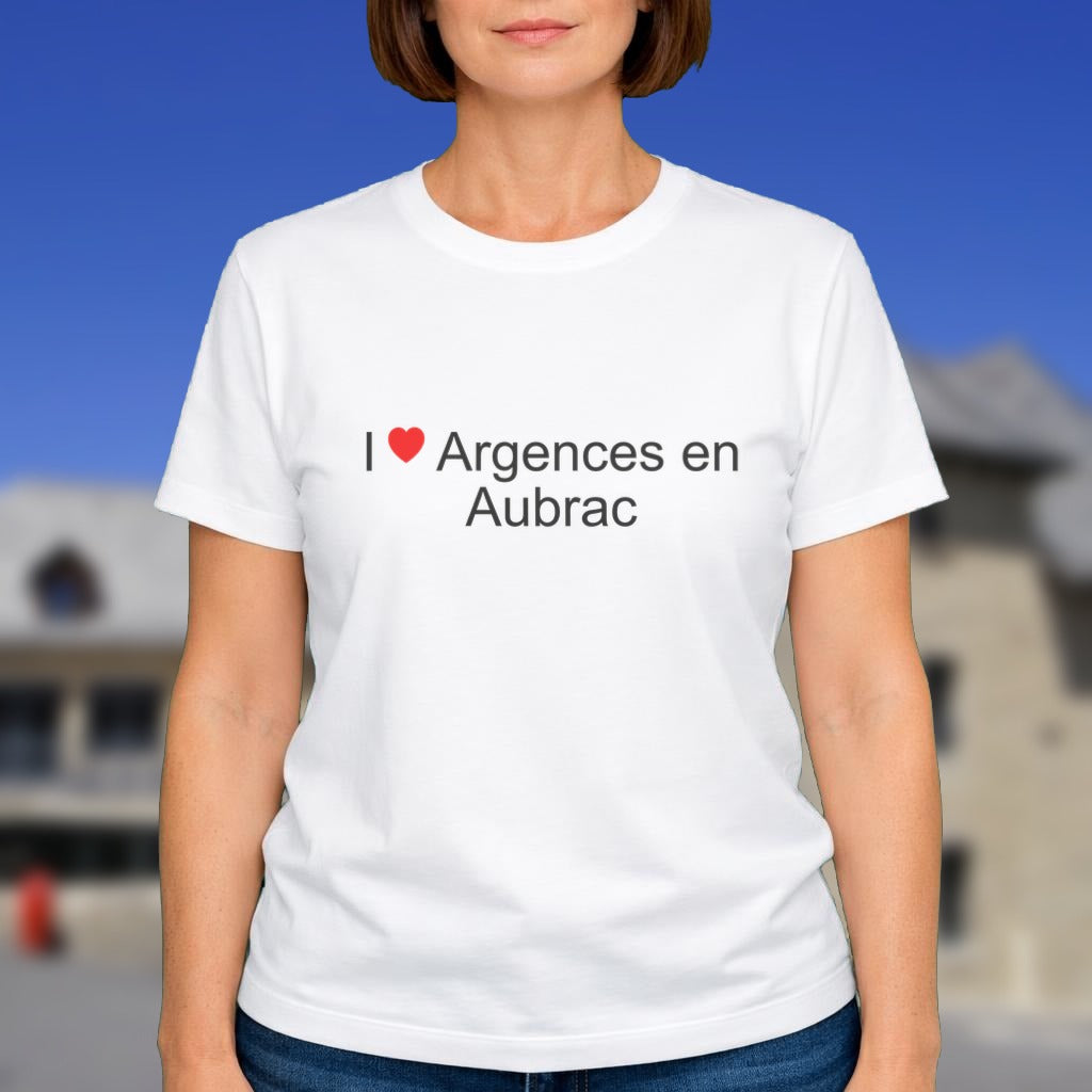 T-shirt I love Argences en Aubrac porté