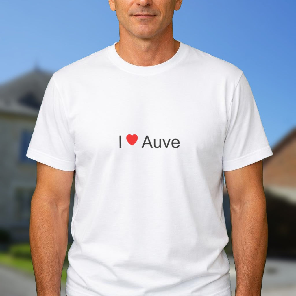 T-shirt I love Auve porté