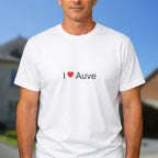 T-shirt I love Auve porté