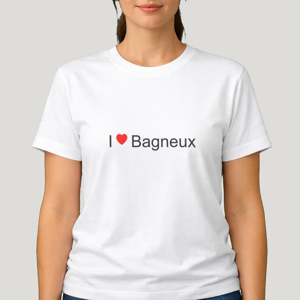 T-shirt I love Bagneux porté