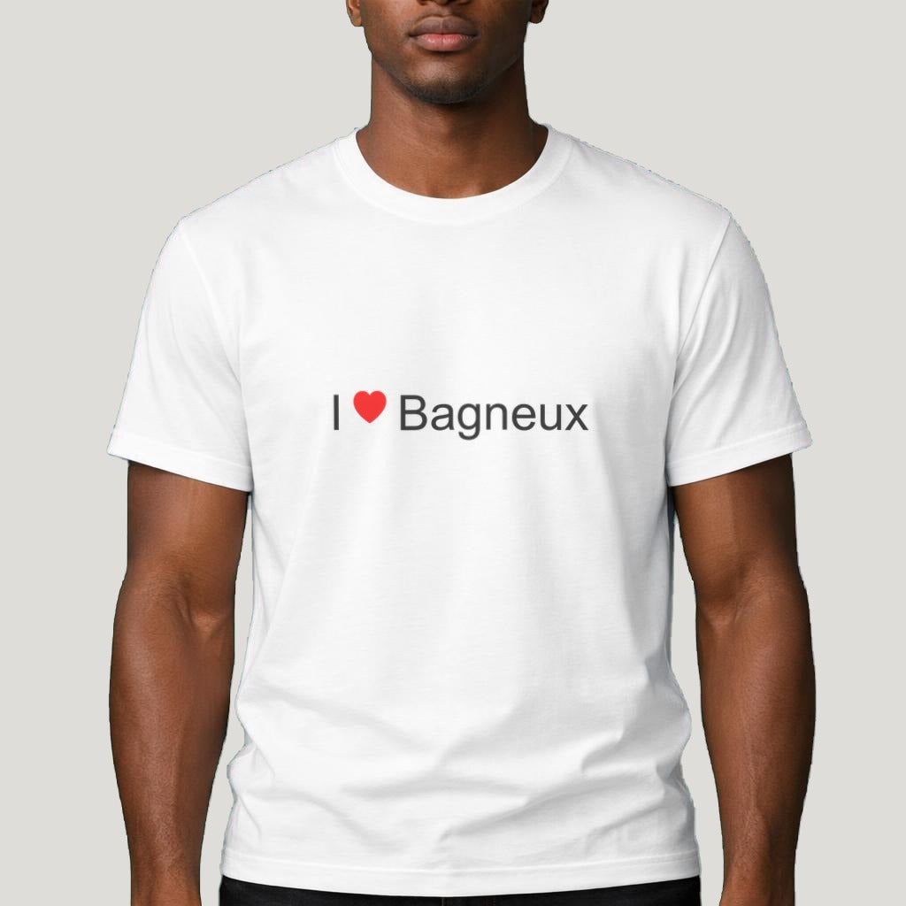 T-shirt I love Bagneux porté