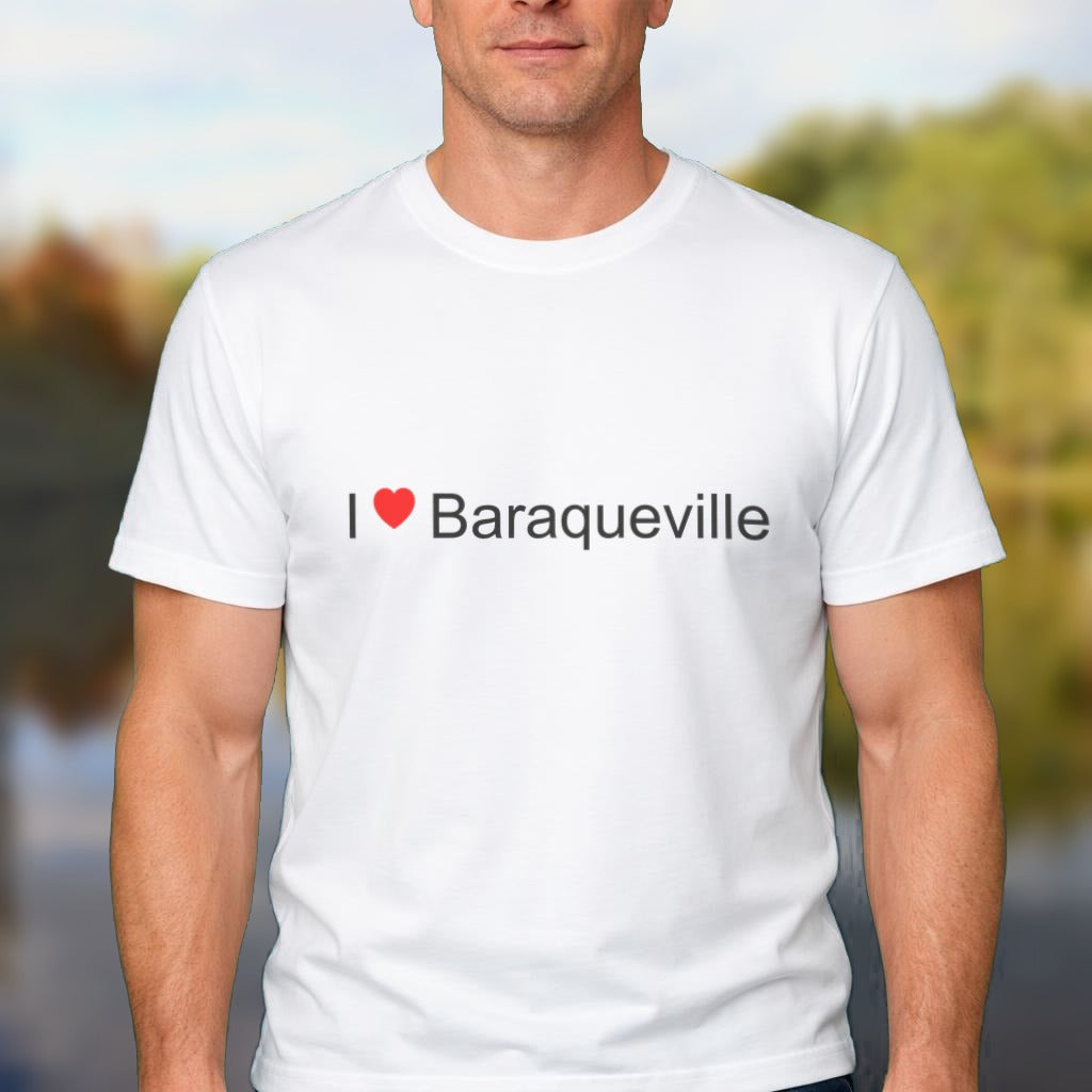 T-shirt I love Baraqueville porté