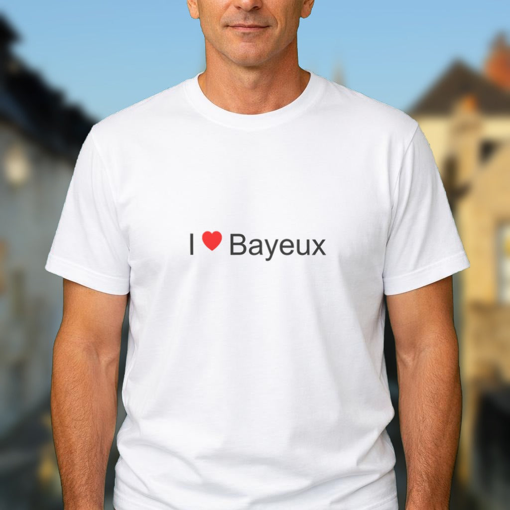 T-shirt I love Bayeux porté