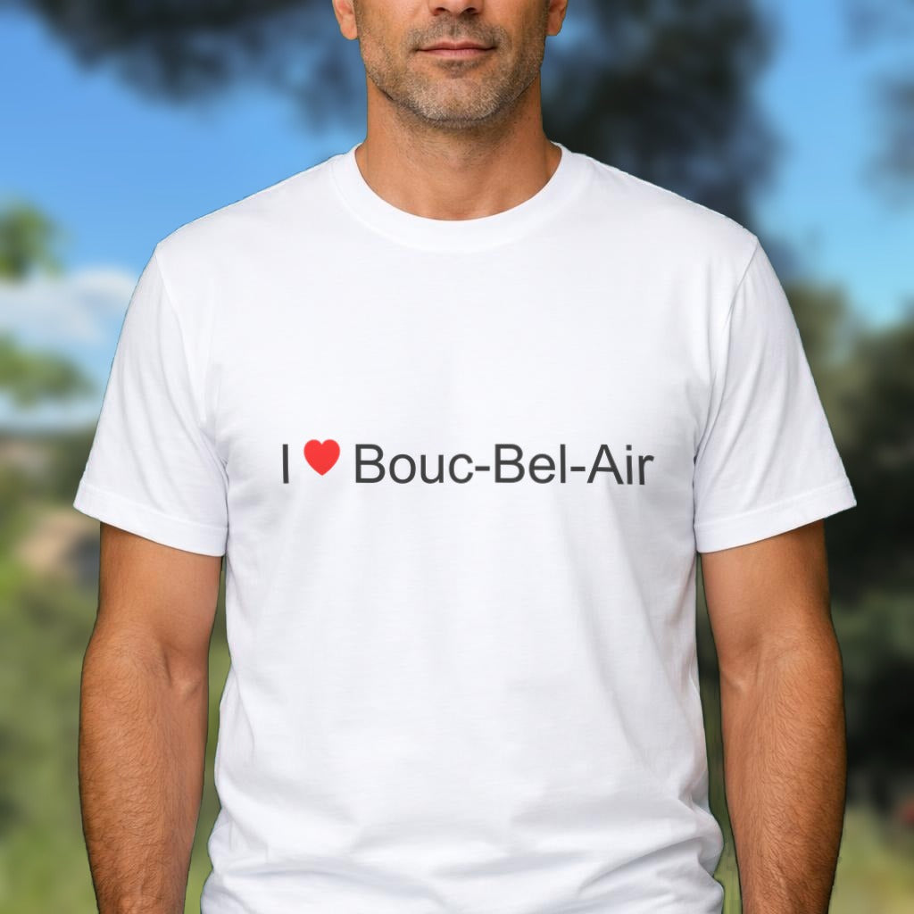T-shirt I love Bouc-Bel-Air porté