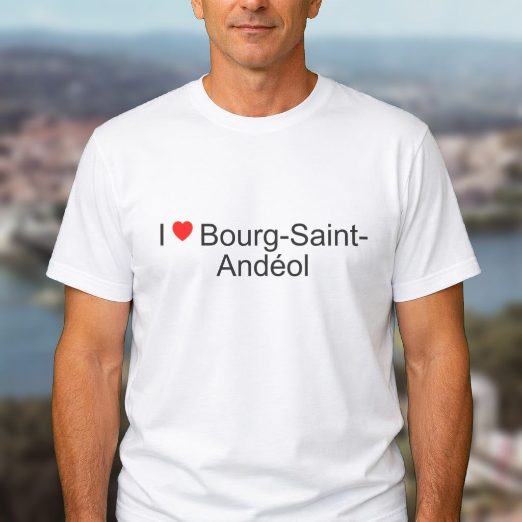 T-shirt I love Bourg-Saint-Andéol porté