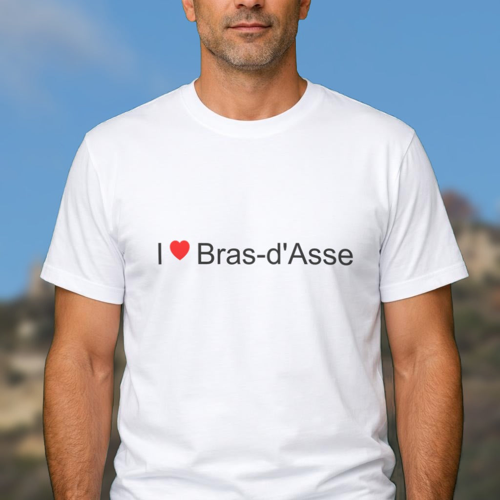 T-shirt I love Bras-d'Asse porté