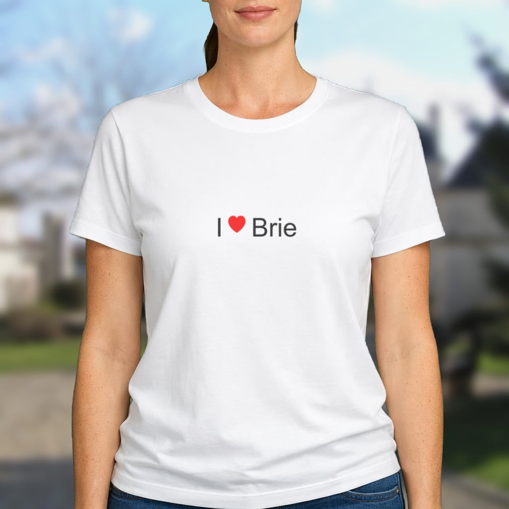 T-shirt I love Brie (16) porté