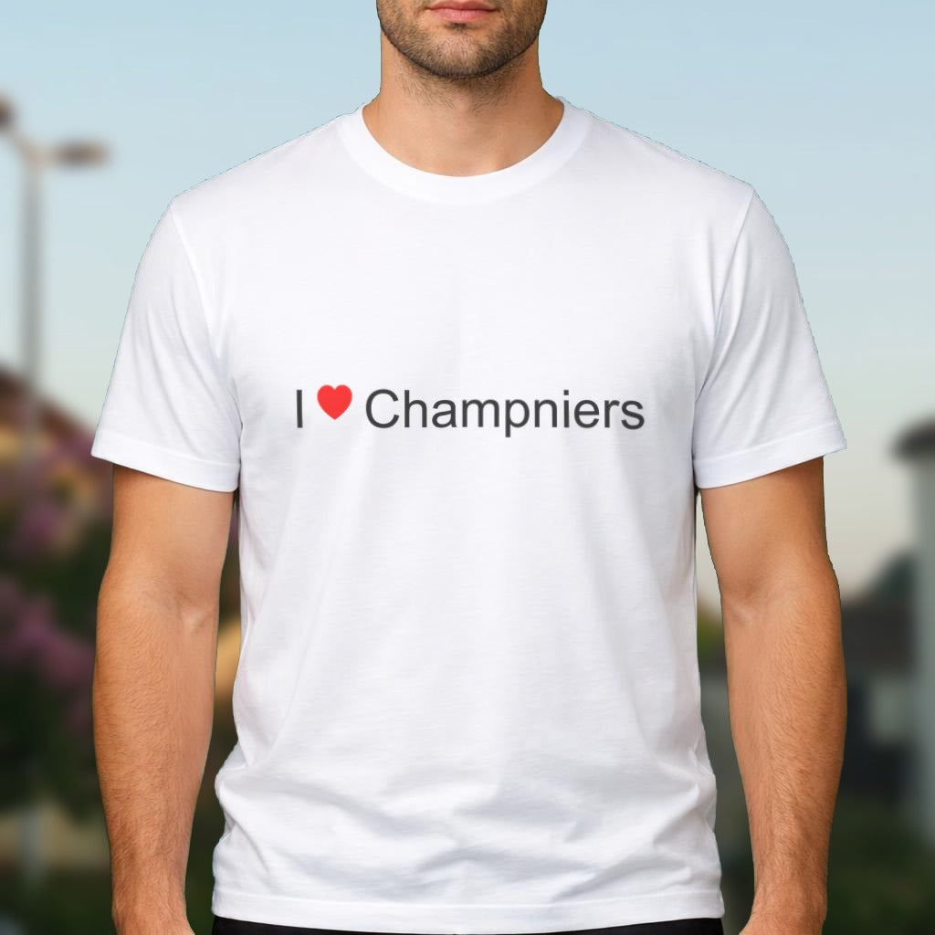T-shirt I love Champniers (16) porté
