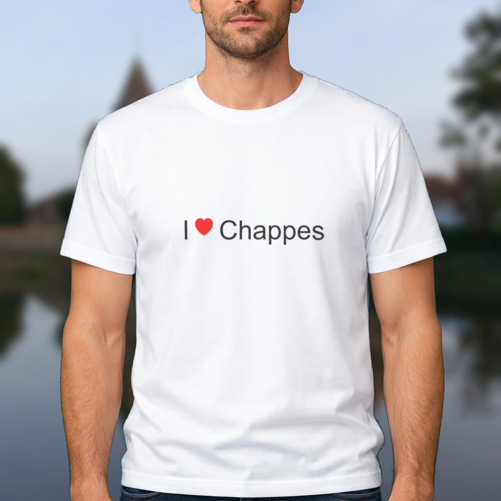 T-shirt I love Chappes porté