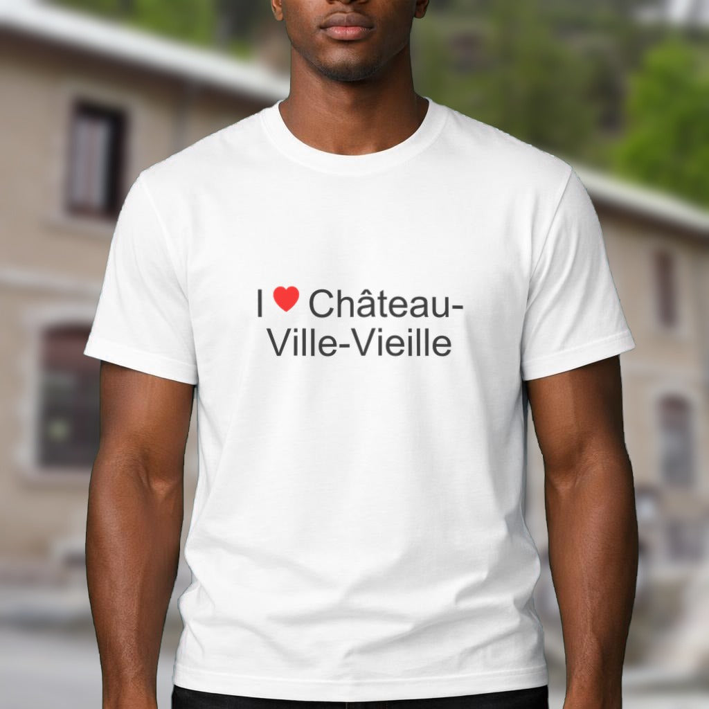 T-shirt I love Château-Ville-Vieille porté