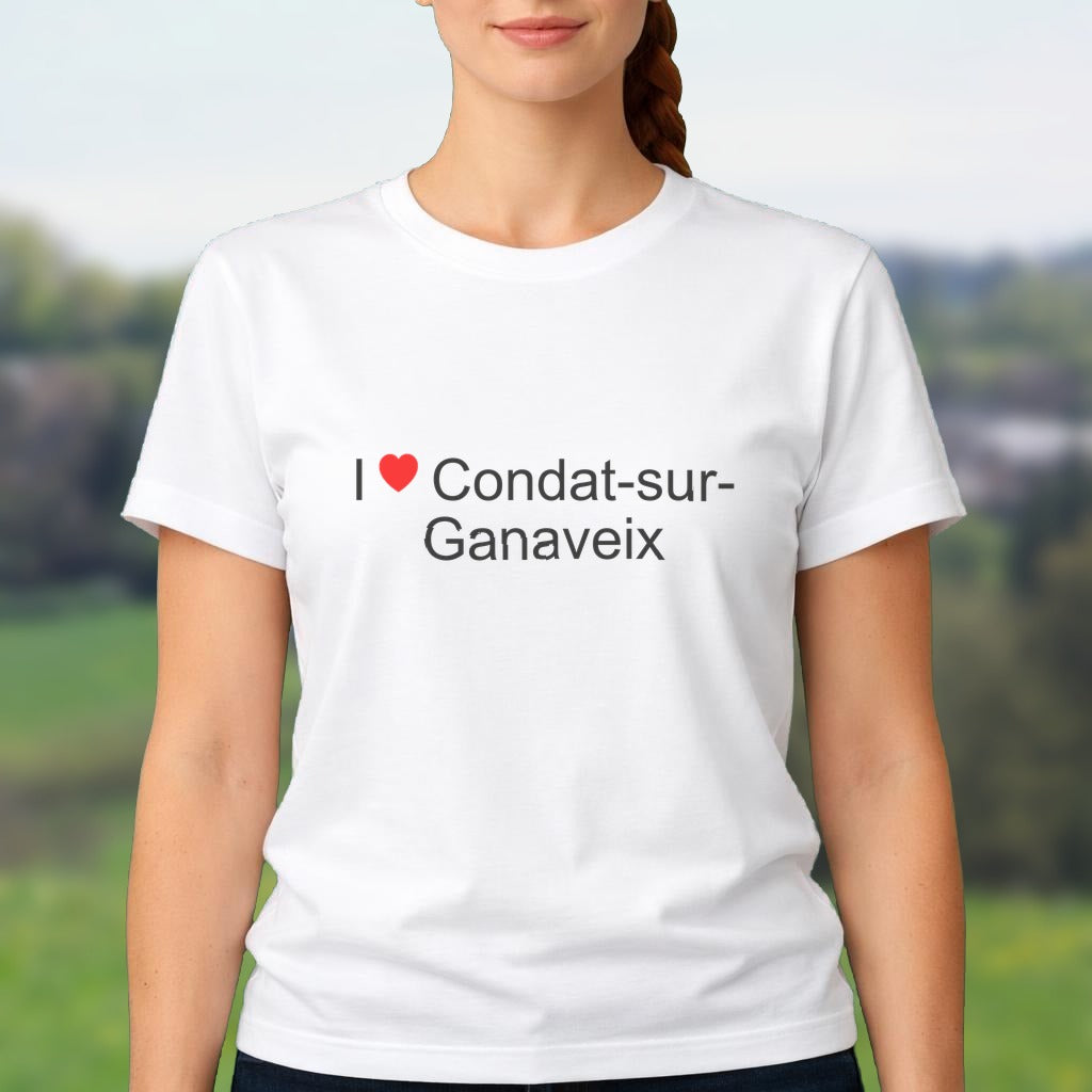T-shirt I love Condat-sur-Ganaveix