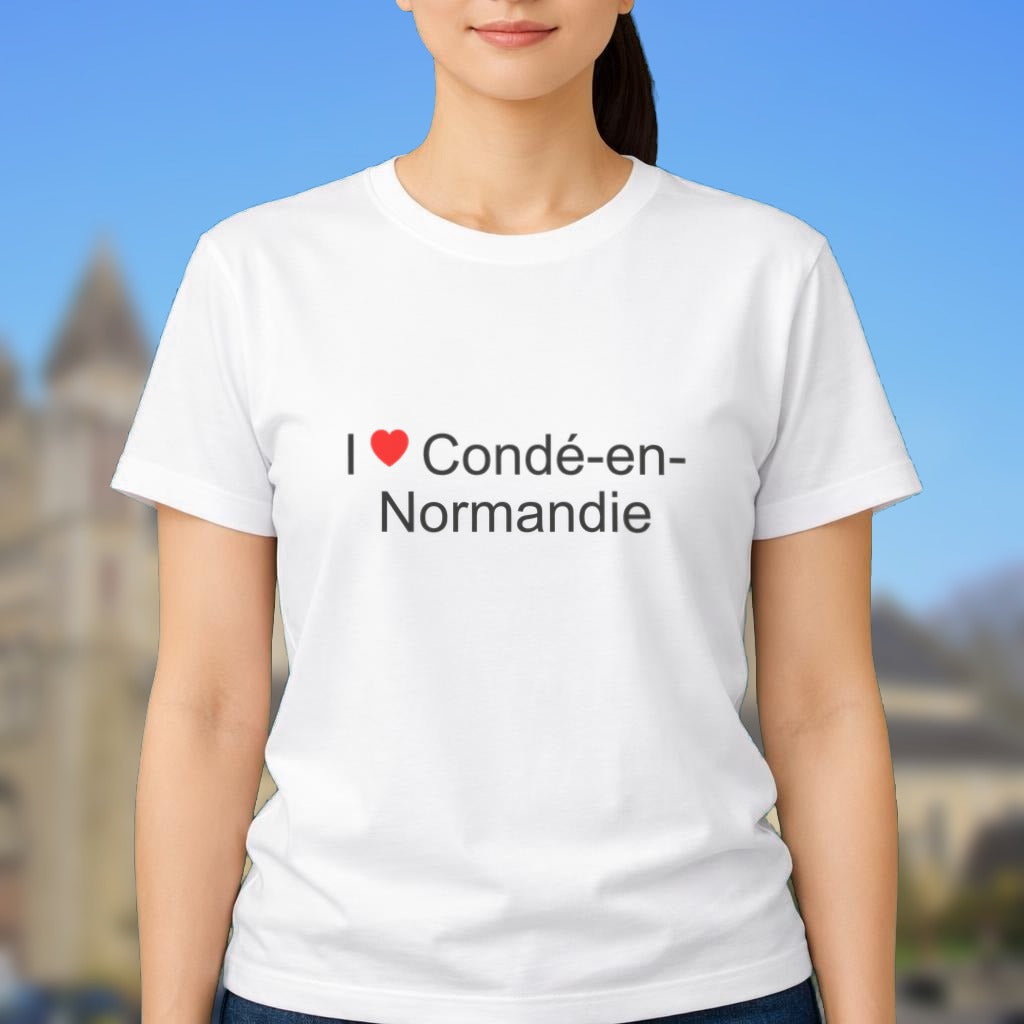 T-shirt I love Condé-en-Normandie porté