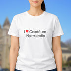 T-shirt I love Condé-en-Normandie porté