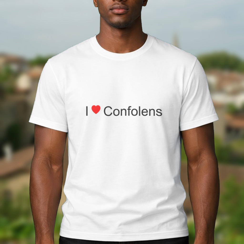 T-shirt I love Confolens porté