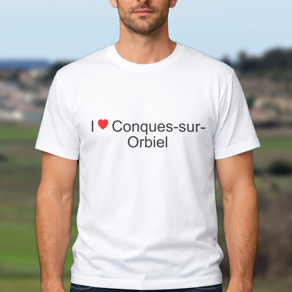 T-shirt I love Conques-sur-Orbiel porté