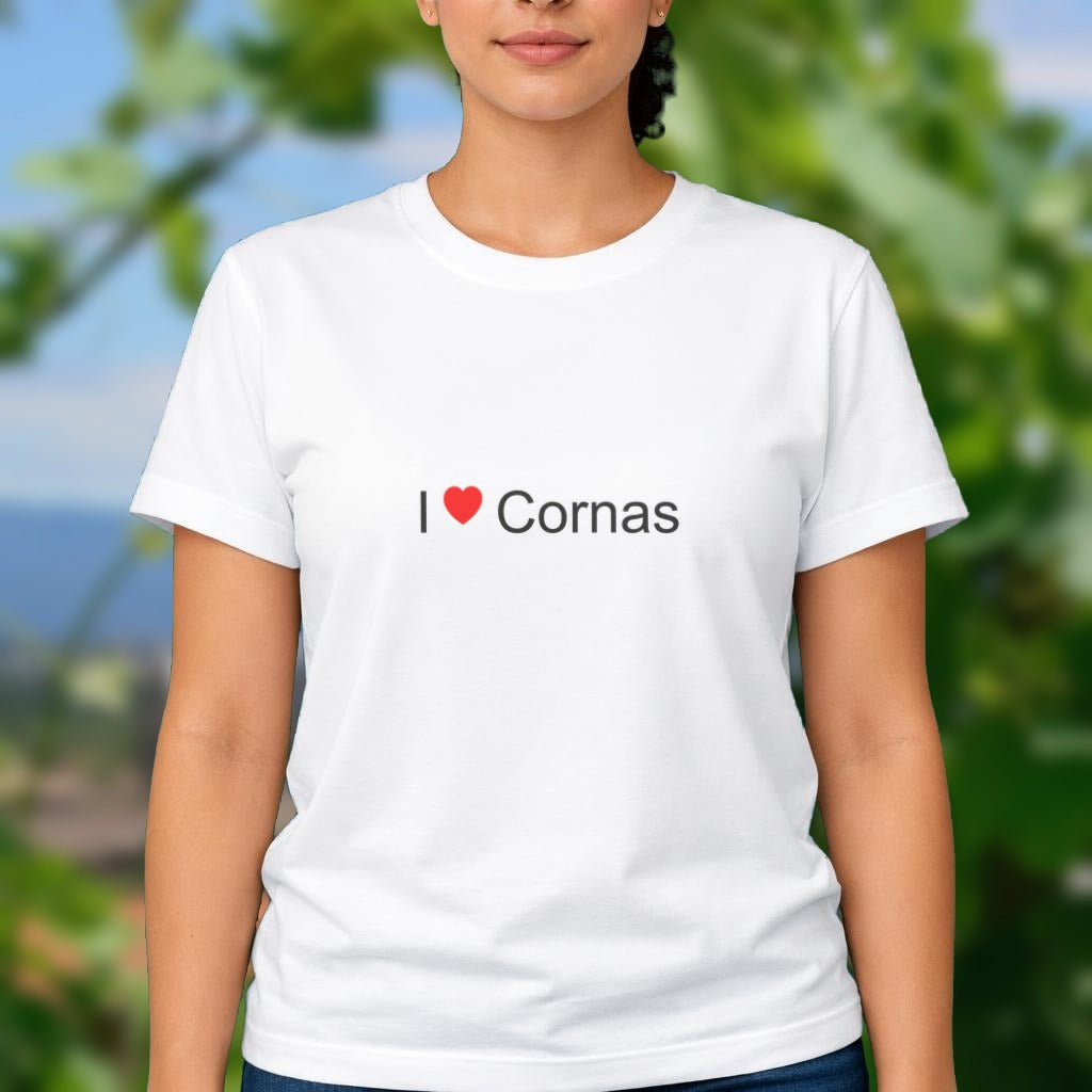 T-shirt I love Cornas porté