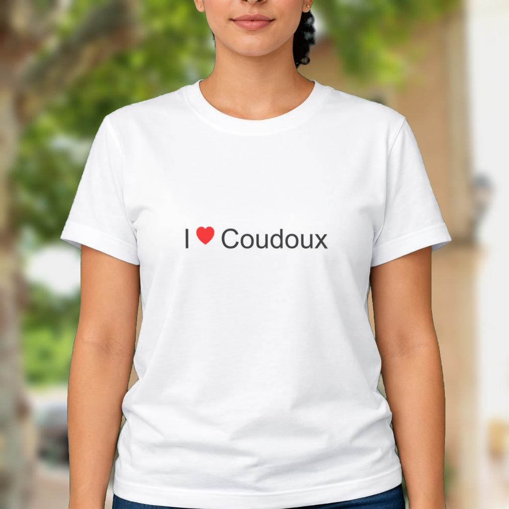 T-shirt I love Coudoux porté