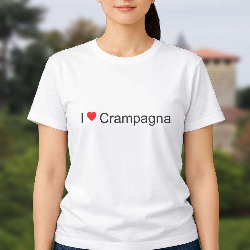 T-shirt I love Crampagna porté