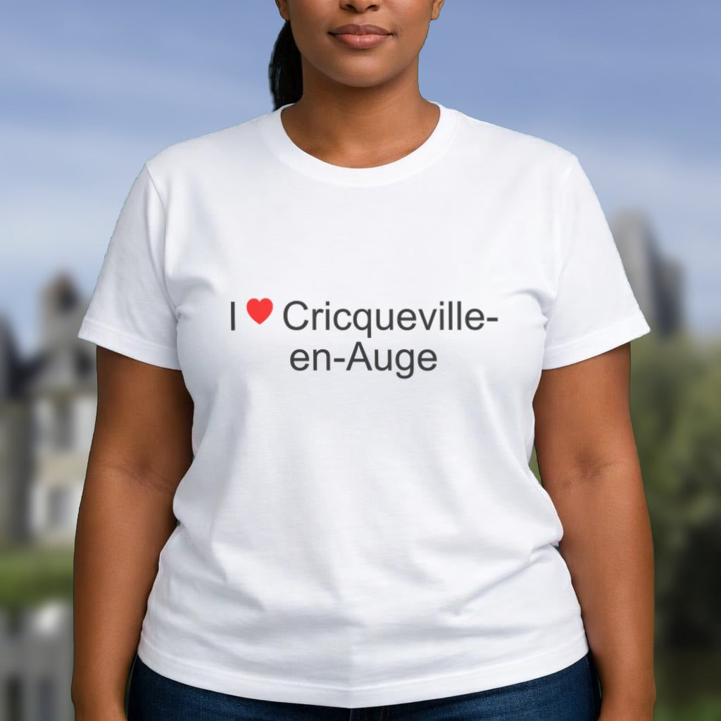 T-shirt I love Cricqueville-en-Auge porté