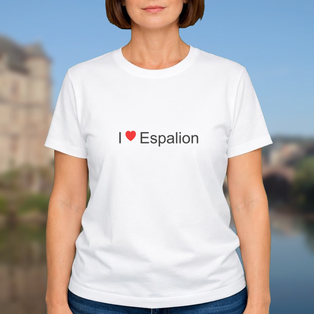 T-shirt I love Espalion porté