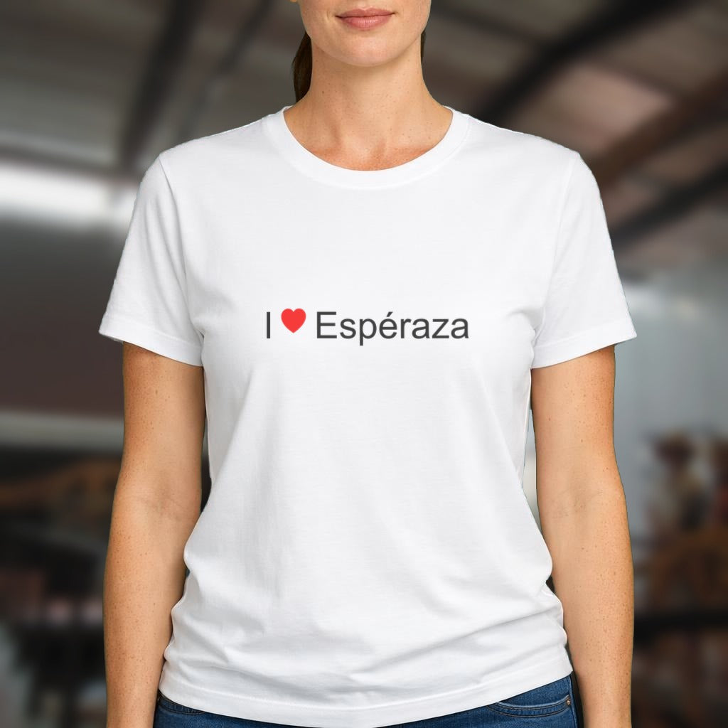 T-shirt I love Espéraza porté