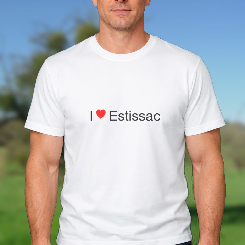 T-shirt I love Estissac porté