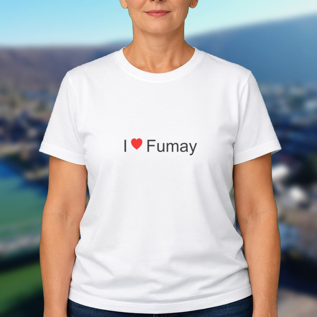 T-shirt I love Fumay porté