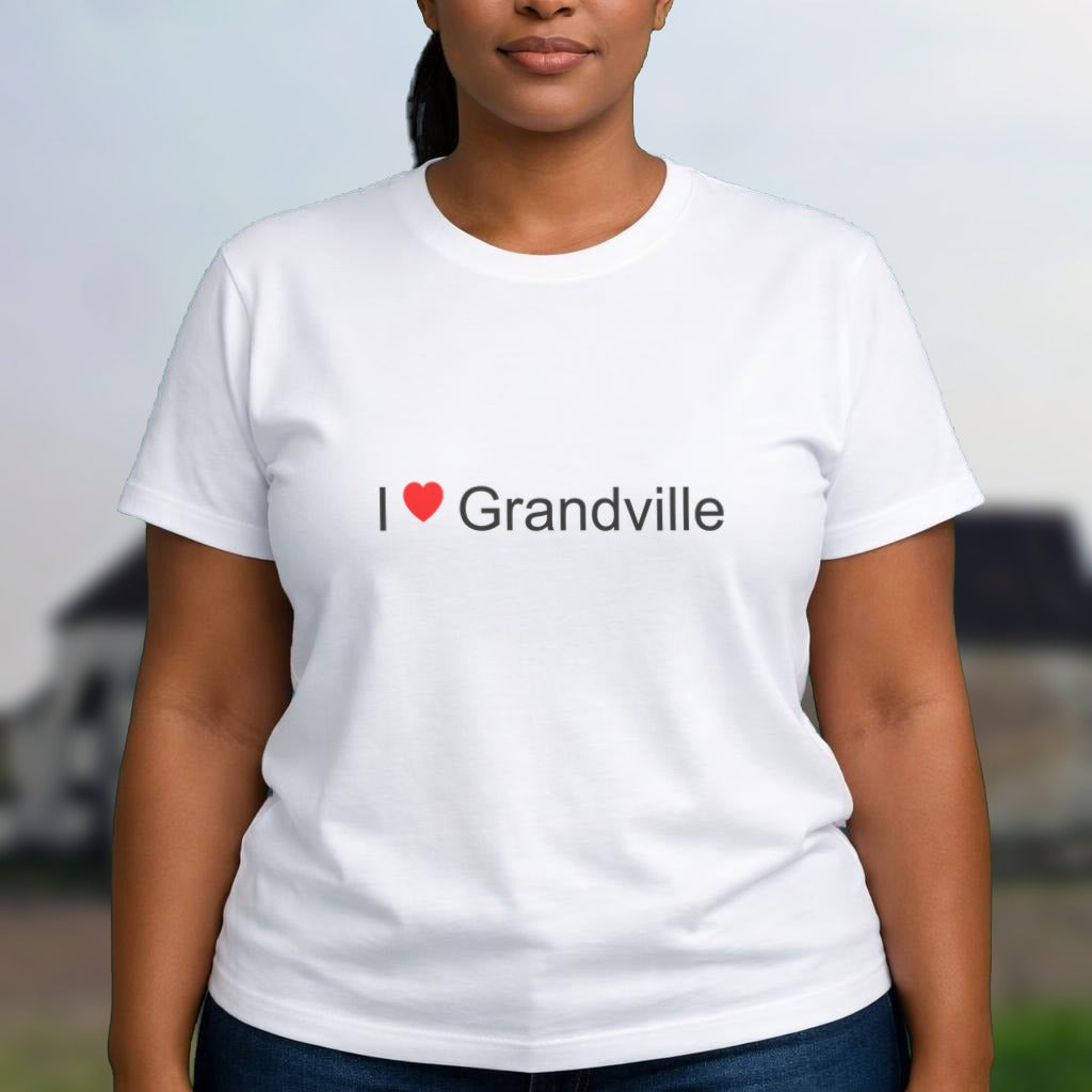 T-shirt I love Grandville porté