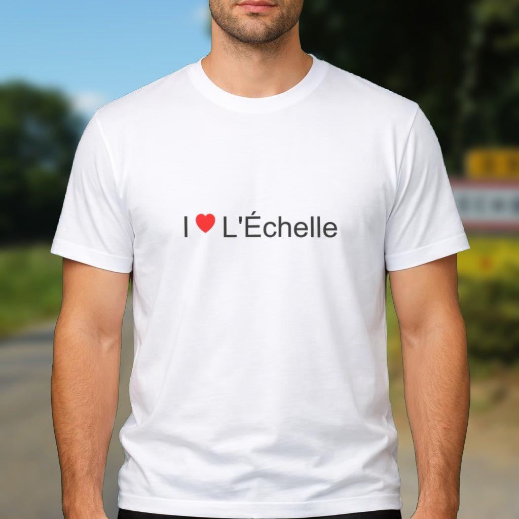 T-shirt I love L'Échelle porté