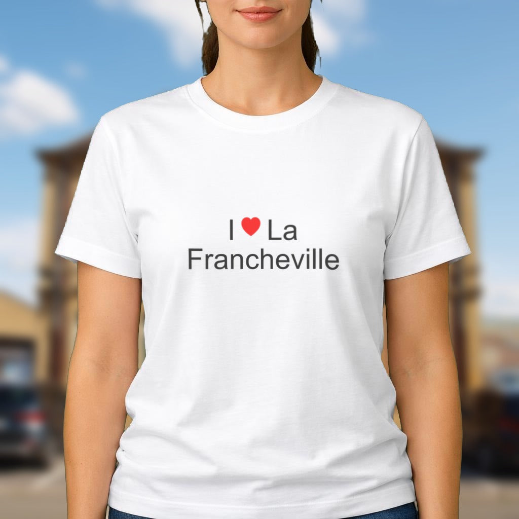 T-shirt I love La Francheville porté