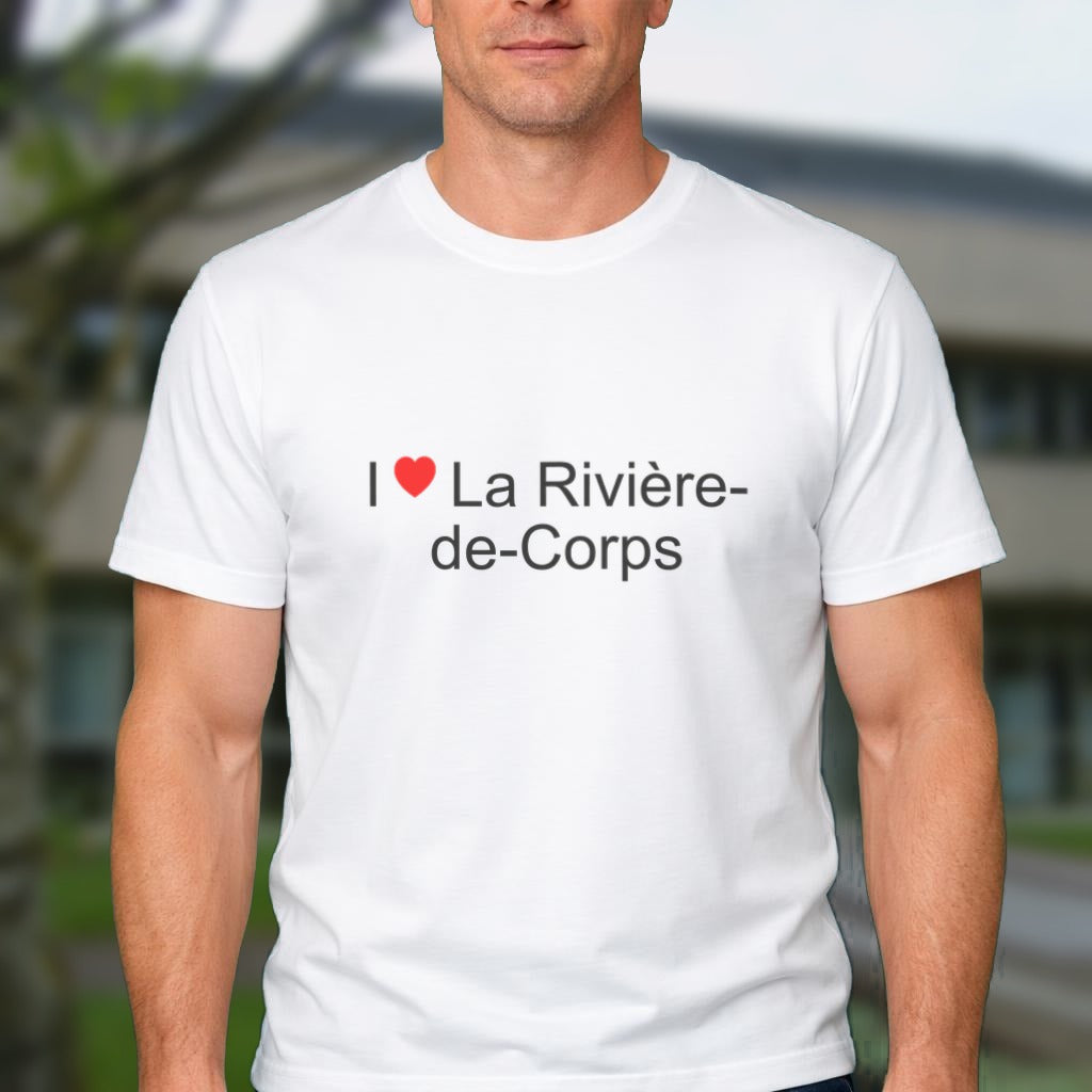 T-shirt I love La Rivière-de-Corps porté