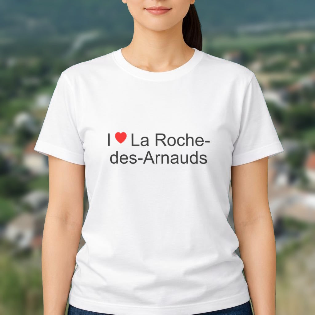 T-shirt I love La Roche-des-Arnauds porté