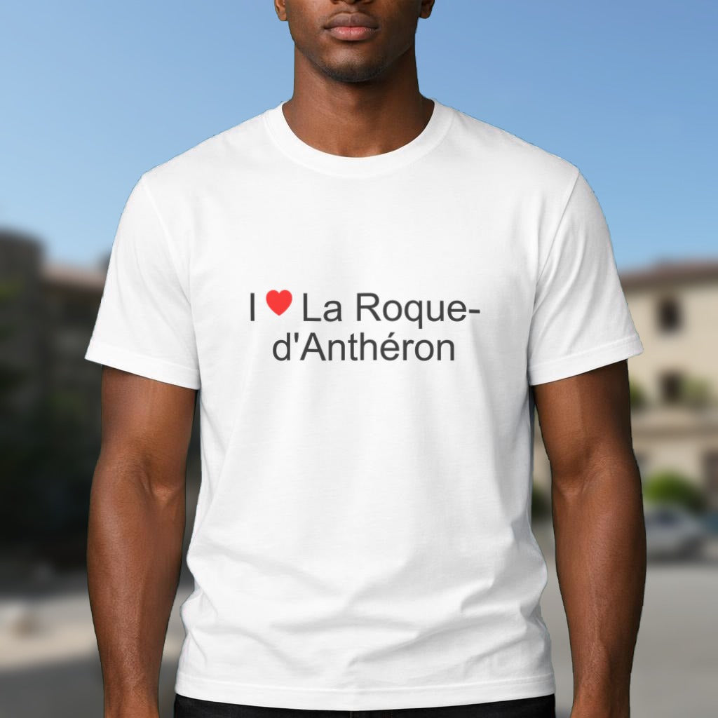 T-shirt I love La Roque-d'Anthéron porté
