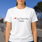 T-shirt I love La Tour-du-Crieu porté