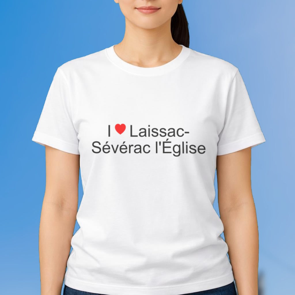 T-shirt I love Laissac-Sévérac l'Église porté