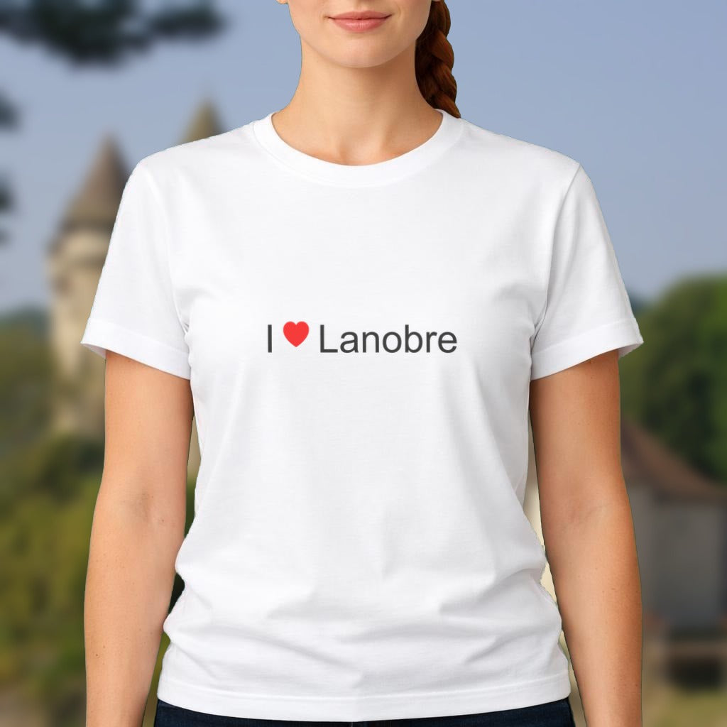 T-shirt I love Lanobre porté