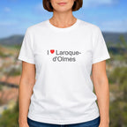 T-shirt I love Laroque-d'Olmes porté