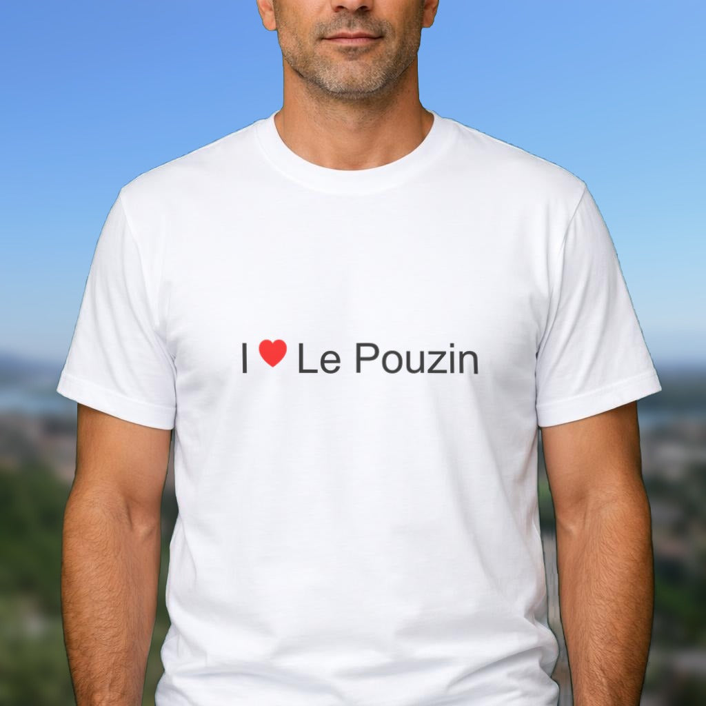 T-shirt I love Le Pouzin porté