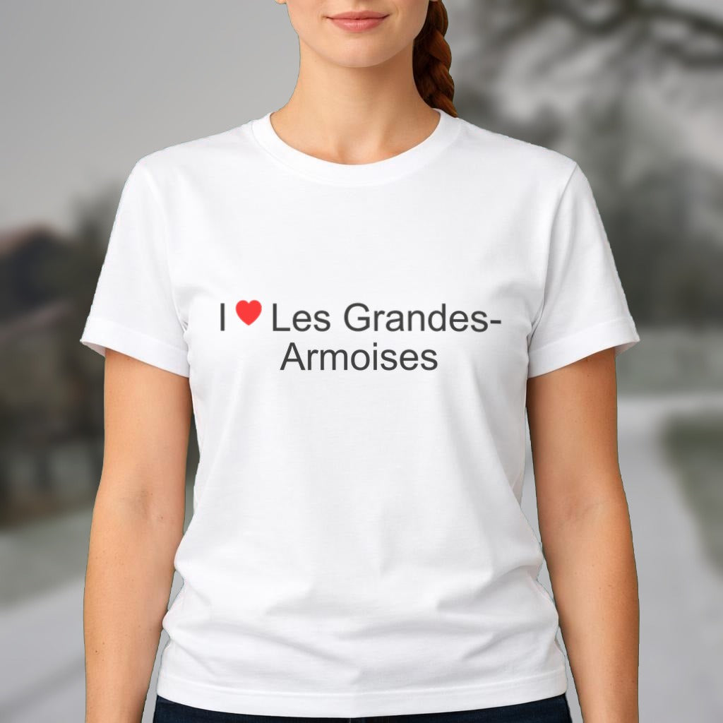 T-shirt I love Les Grandes-Armoises porté