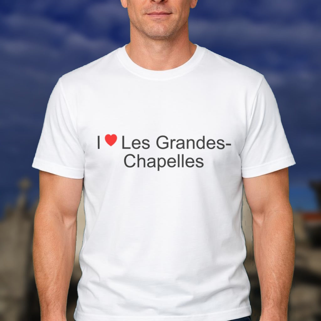 T-shirt I love Les Grandes-Chapelles porté